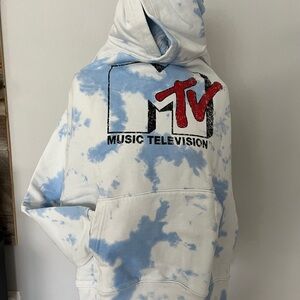 MTV Blue and White Fleece Hoodie